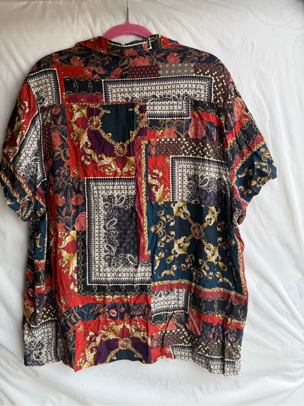 ASOS Relaxed Deep Reverse Shirt In Patchwork Baroque Print - Picture 4 of 6